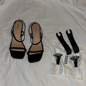 Convertible black heels